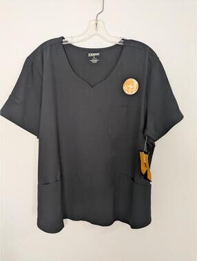 Scrubstar Premium Scrubwear Black V-Neck Scrub Top XXL